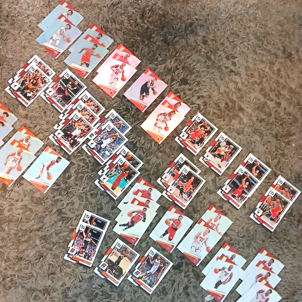 Vintage Nba Trading Card Lot Bulls Heat Suns